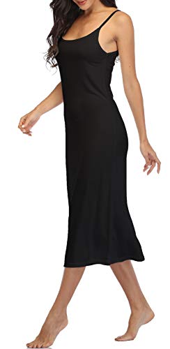 Summienlink Women's Full Slip for Under Dresses Sexy Long Sleeveless Nightgown Cami Dress3