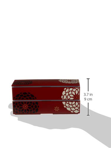 Amazon｜HAKOYA スリムスクエア二段弁当 赤 百華 50462｜弁当箱