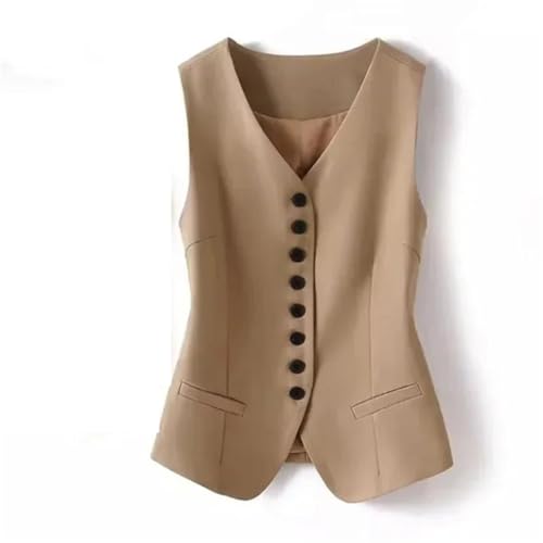 Women'ssuit Vest Sleeveless Waistcoat Coat V-Neck Casual Vest2