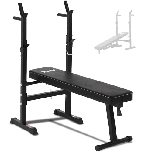 Novonova Hantelbank klappbar mit Verstellbarer Ablage trainingsbank ablage...