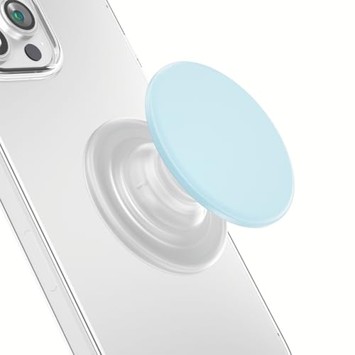 Grippopso Expandable and Collapsible Phone Grip Stand Holder Compatible with Kindle Smartphone Tablet Cell Phone Accessory Transparent Blue