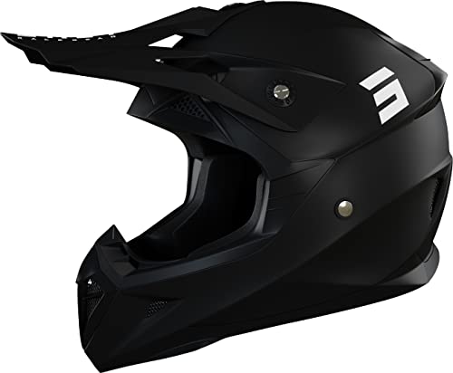 SHOT Pulse Solid Casque de motocross (Black Matt,M (57/58))