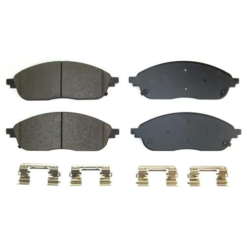 Image of PowerStop Front Brake Pads for Jeep Grand Cherokee 2022-24 | Jeep Grand Cherokee L 2021-24 - Z17 Ceramic Brake Pads with Installation Hardware, 17-2436