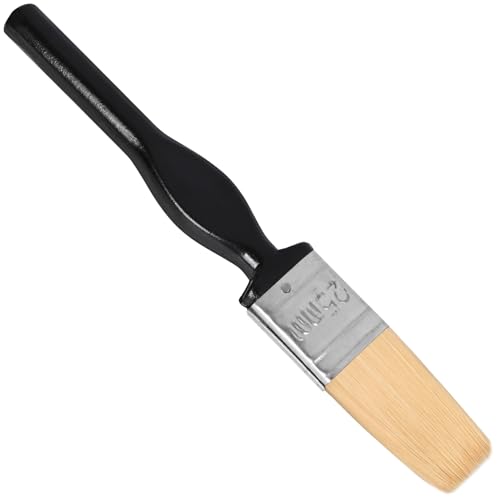 Image of The Decor Co. Paint Brush 25mm Super Sturdy Bristles for Wall Oil Canvas Enamel and Water-Based Painting with Ergonomic Handle (Random Colors)