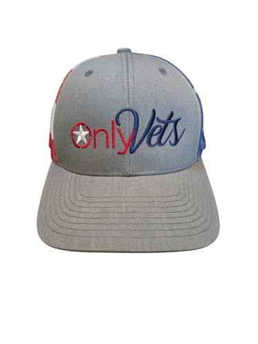 Image of USA Only Vets Hat Flag Veteran Hat for Men Women, Funny Embroidered American Army Military Baseball Cap