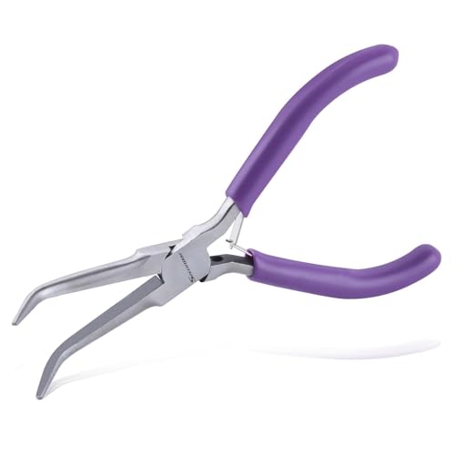 Image of SPEEDWOX 45 Bent Needle Nose Pliers With Smooth Jaw for Jewelry & Fishing