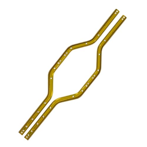 RC Marco Chasis Para Axial Para SCX24 90081 C10 AXI00002 AXI00006 1/24 Chasis Metálico Largueros Laterales Piezas Repuesto Coches RC Crawler(Yellow)