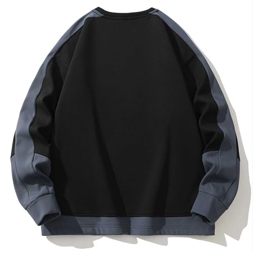 Men's Color Block Casual Pullover Tops, Oversized Loose Comfy Y2K Long Sleeve Sweatshirts Fall Trendy Outfits3