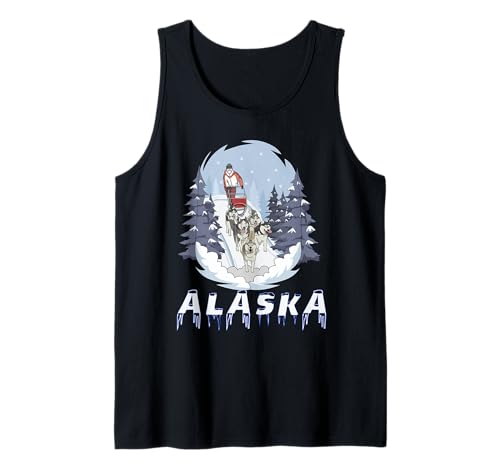 Alaska Sled Dogs Mushing Team Tank Top