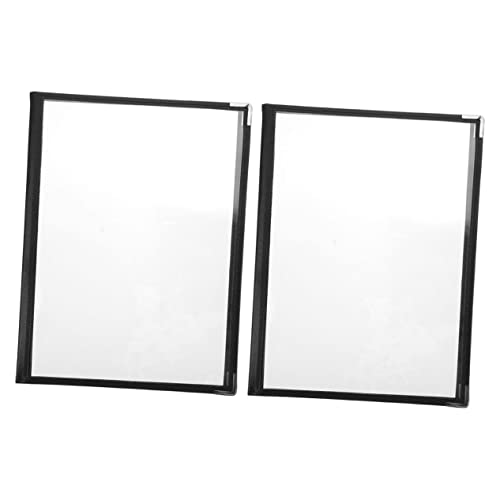 Alipis Sturdy PVC Menu Covers Set 2 Pieces Restaurant Menu Holders Page Protectors