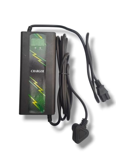 Image of Electric Scooter Charger 48V 4 AMP | Lead Acid and Graphene Batteries | 4 Battery Scooter | Longest Wire | Fast Charging | Heavy Duty with Percentage Screen