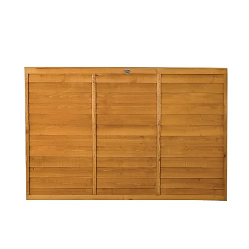 6ft x 4ft Timber Overlap Fence Panel Autumn Gold Garden Boundary Board Dip Treated Privacy Screening Heavy Duty 1.83m x 1.22m