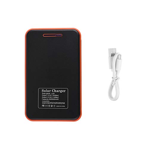 Preisvergleich Produktbild Tree-on-Life Superdünne, wasserdichte, tragbare Solarenergiebank mit großer Kapazität und Zwei USB-Solarladegeräten, kompatibel für Mobiltelefone, kompakt und leicht
