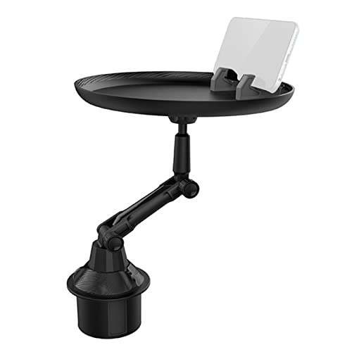 Pewell Plateau Porte-gobelet de Voiture | Plateau de Voiture Rotatif à 360 ° pour Manger | Porte-gobelet réglable Universel Plateau pivotant à 360 °...