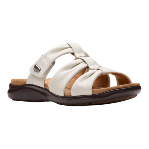 Sandales Kitly Slide Clarks en cuir crème : l'excellence de la ganterie