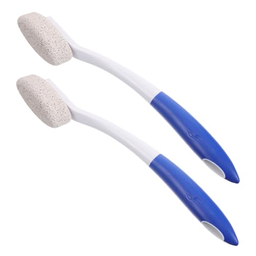 FOMIYES 2 Piezas molinillo de pie depurador de ducha de pies fregador de pies de ducha piedra pómez para callos en los pies pie piedra pómez para pies limador de pies el plastico
