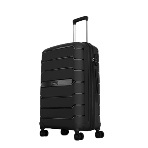 Image of Aristocrat Liberty 8-Wheel Medium Size Hard Case Trolley Bag, Jet Black