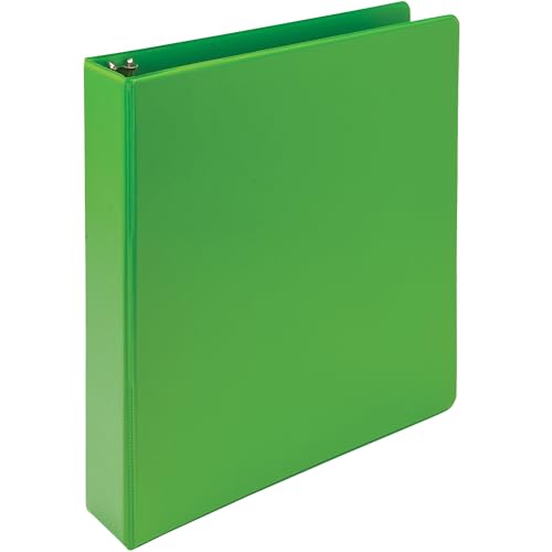 Image of Samsill Plant-Based 1.5 Inch Durable Round Ring, View Binder, Eco-Friendly, USDA Certified Biobased, Single, Lime Green