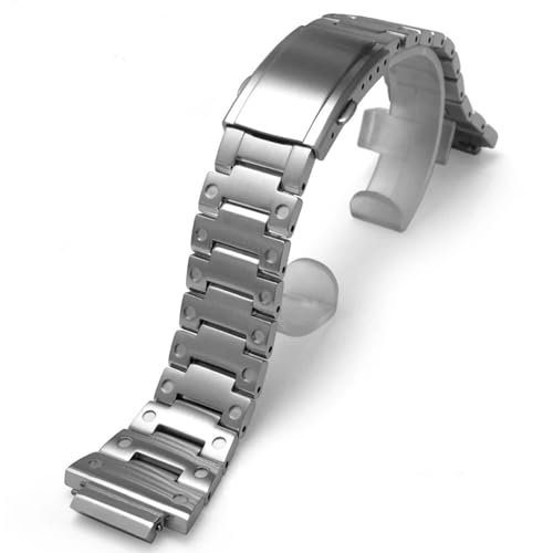LDDAL Stainless Steel Quick Release Strap Compatible with Men's G-Shock GM2100 GBM-2100 Watch Band Replacement (silver)