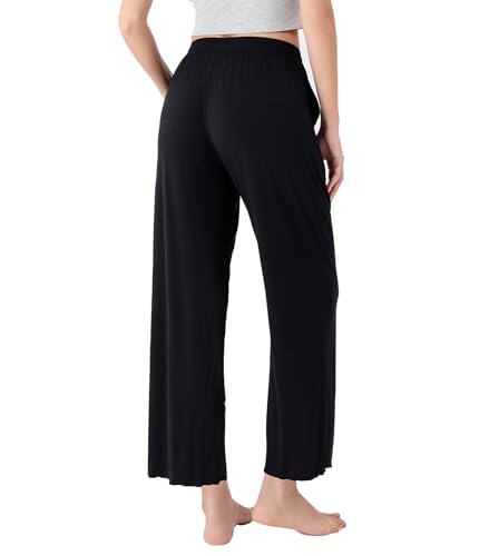 DAVID ARCHY Women Pajama Pants Bamboo Rayon Comfy Cooling Lounge Sleep Flowy Casual Wide Leg Pj Bottom with Pockets 1/2 Pack3