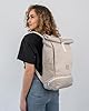 Johnny Urban Rucksack Damen & Herren Beige - Allen Medium - Rolltop Mit Laptopfach für Uni Fahrrad Business - 15L - Nachhaltig - Wasserabweisend #1