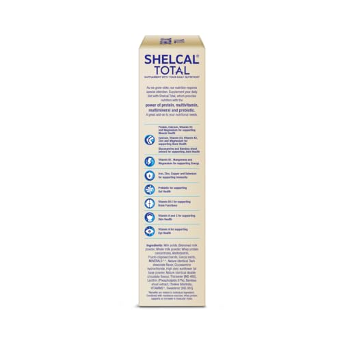 Image of Shelcal Total - Powered by Protein, Multi-Vitamin, Multi-Mineral & Prebiotic supports Bone, Joint & Muscle, Immunity, Gut Health, No Added Sugar (Dark Chocolate) 400g - By Torrent Pharma, Pack of 2