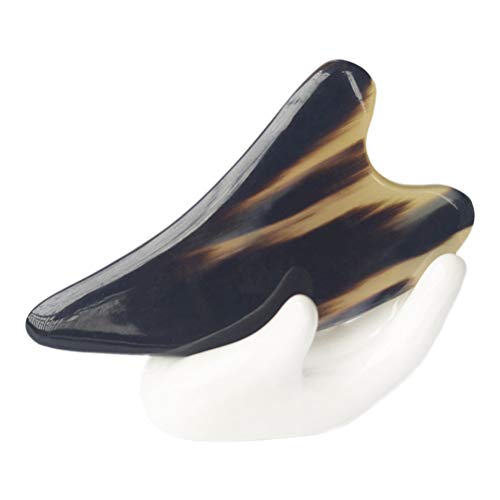 Schabendes Körperhorn 11 Cm Dickes Gesichtswerkzeug Aus Natürlichem Büffelhorn Multifunktionales Schwarzes Blumenmuster