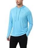 Yundobop Men's UPF 50+ Rash Guard Swim Shirt Long Sleeve Athletic Hoodies Lightweight Fishing Runnin