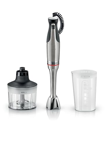 Bosch MSM8M930, mixeur plongeant, ErgoMaster Série 8, moteur 1500 watts, Couteau à 6 lames en acier inoxydable, Hachoir et verre doseur