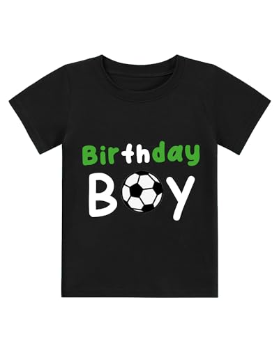 DDSOL Birthday Boy Shirt for Toddler Boy Soccer Football Basketball Birthday Short Sleeve Tshirt for Boy