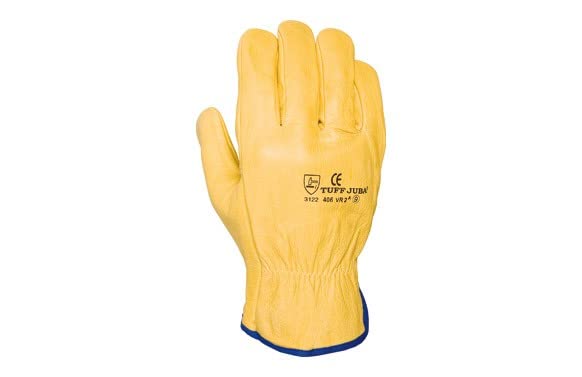 GUANTE PIEL FLOR VACUNO DRIVER AMARILLO 2A TALLA 9