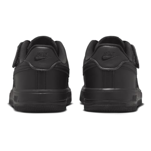 Nike Force 1 Low EasyOn Little Kids' Shoes (FN0237-001, Black/Black/Black) Size 10.5