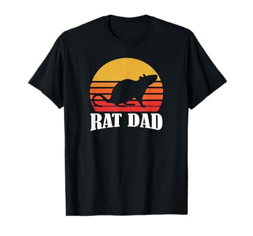 Funny Mens Boys Retro Vintage Sunset Pet Rat Dad Lover Camiseta