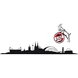 1. FC Köln Wandtattoo - Skyline - 3-teilig Wand Dekor,Wandsticker - Plus Lesezeichen I love Köln