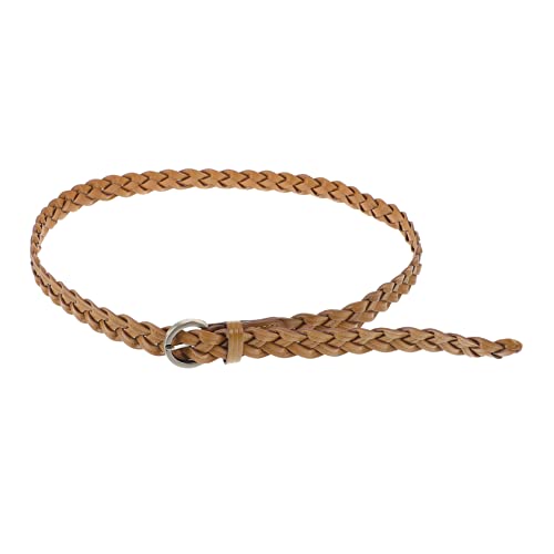 BESPORTBLE 1Pc Brown Weaving Waist Belt for Women Vintage Style Fashion Accessory with Needle Buckle for Dresses and Trousers for Students and Daily Wear