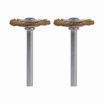 Dremel 3/4 in. x 1.7 in. L x 1/8 in. Dia. Metal Brass Brush 2 pk