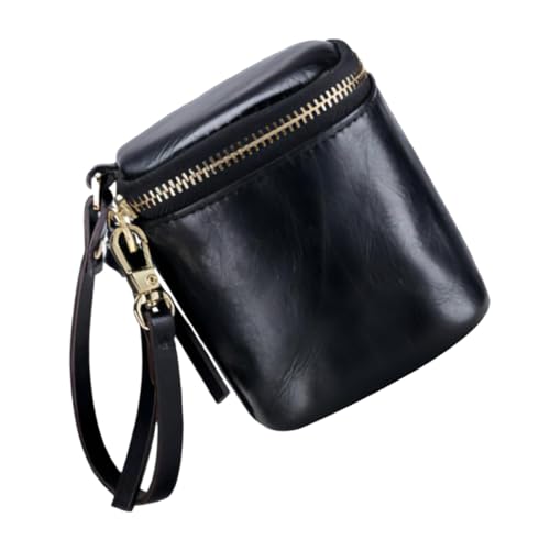 Trousse de maquillage en cuir noir pour organiser vos cosmétiques sans encombre