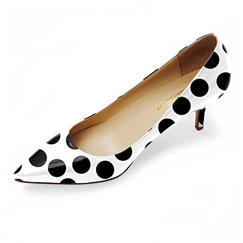 Image of Reindee Lusion Womens Low Kitten Comfortable High Heels Music Note Printed Closed Toe Sexy Pumps Shoes