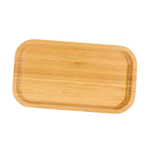 IMIKEYA 竹製おしゃれトレー 長方形 無垢材使用 食卓用フルーツプレート キッチン収納や茶具置きに 家用木製フードトレー