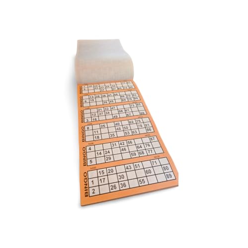 JKG BINGO PAD 100 TICKET SHEETS - 600 Games Jumbo Bingo Game Books | Big Number Perforated & Numbered Bingo Raffle Arcade | Adult Activity Books For Bingo Dabbers | Stationary School Art Supplies