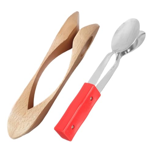 Yardwe Spoon Musical Instruments 2pcs Wooden Musical Spoons Educational Music Toys for Boys and Girls
