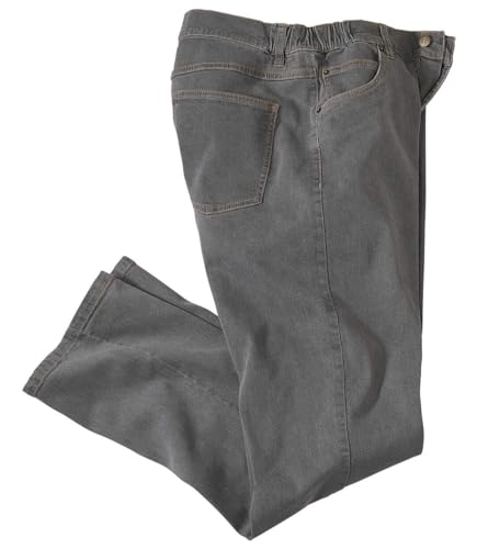 ATLAS FOR MEN - Vaqueros elásticos cómodos Regulares Grises - 50