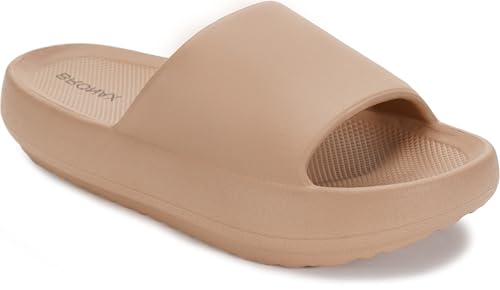 Image of BRONAX Arch Support Slides for Women and Mens | Cushioned Thick Sole Pain Relief Slippers