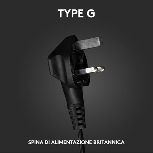 923 USB Volante da Corsa e Pedali per PS5, PS4 e PC, UK Inglese Spina di Alimentazione Tipo G, Nero - Controller - Immagine 1