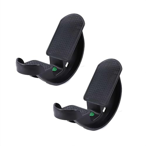 2 Pcs Portable Foot Rocker Calf Stretcher Blue Plantar Fasciitis Relief Device Under-Desk Home Office Fitness Stretching Equipment for Ankle Pain Recovery & Flexibility Improvement (Black 2PCS)
