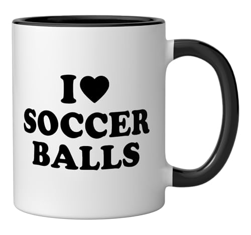 Taza cerámica I Love Soccer Balls 11 oz miniatura 2