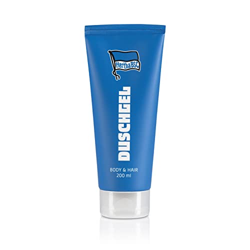Hertha BSC Duschgel 200 ml Body Shower Gel | Pflege für Haut & Haar mit sportlich frischem Duft | Mit BSC Logo für echte Fans | [Dermatologisch getestet]