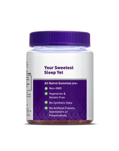 Natrol Melatonin Sleep Aid Gummy, Fall Asleep Faster, Stay Asleep Longer, 2 Gummies Per Serving, Drug Free And Gelatin Free, 10Mg, 90 Strawberry Flavored Gummies #TOP6