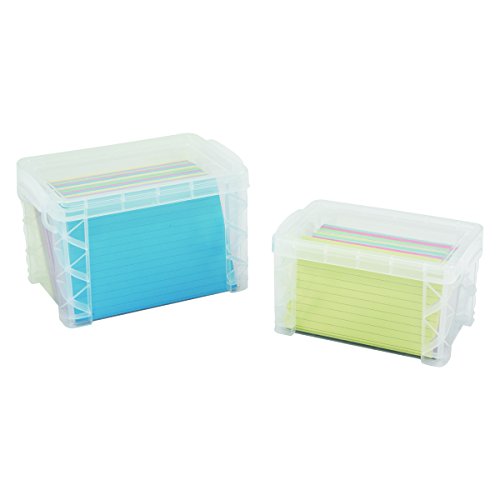 Advantus Super Stacker 4" X 6" Index Card Box, Clear, 1 Box, 40305 #TOP3