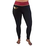 Bioworld Women's Wonder Woman Yoga Athletic Pants Leggings Size Small Black